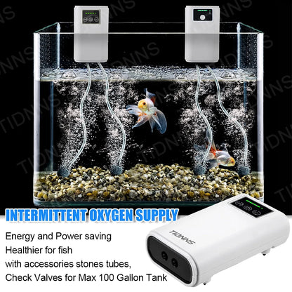 Portable USB Oxygen Pump – Dual-Use Aquarium Air Pump, Silent, 6000mAh Battery