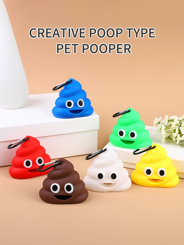 Portable Dog Poop Bag Holder - Cartoon Waste Dispenser for Dogs & Cats