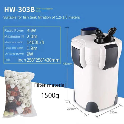 SunSun External Canister Filter System – Multi - Stage Aquarium Filtration for 100–500L Tanks (Multiple Sizes Available) - The Best For Pets