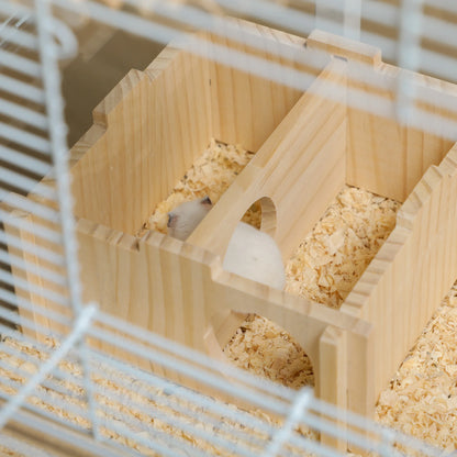 Hamster & Gerbil Cage – Deep Base with Ramp, Platforms, Hut & Exercise Wheel
