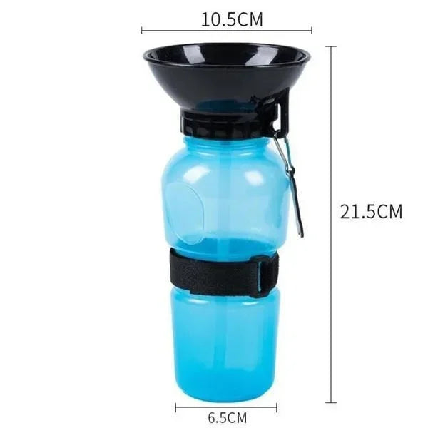 Portable Dog Water Bottle 500ml - Travel Drinking Bowl for Dogs & Cats