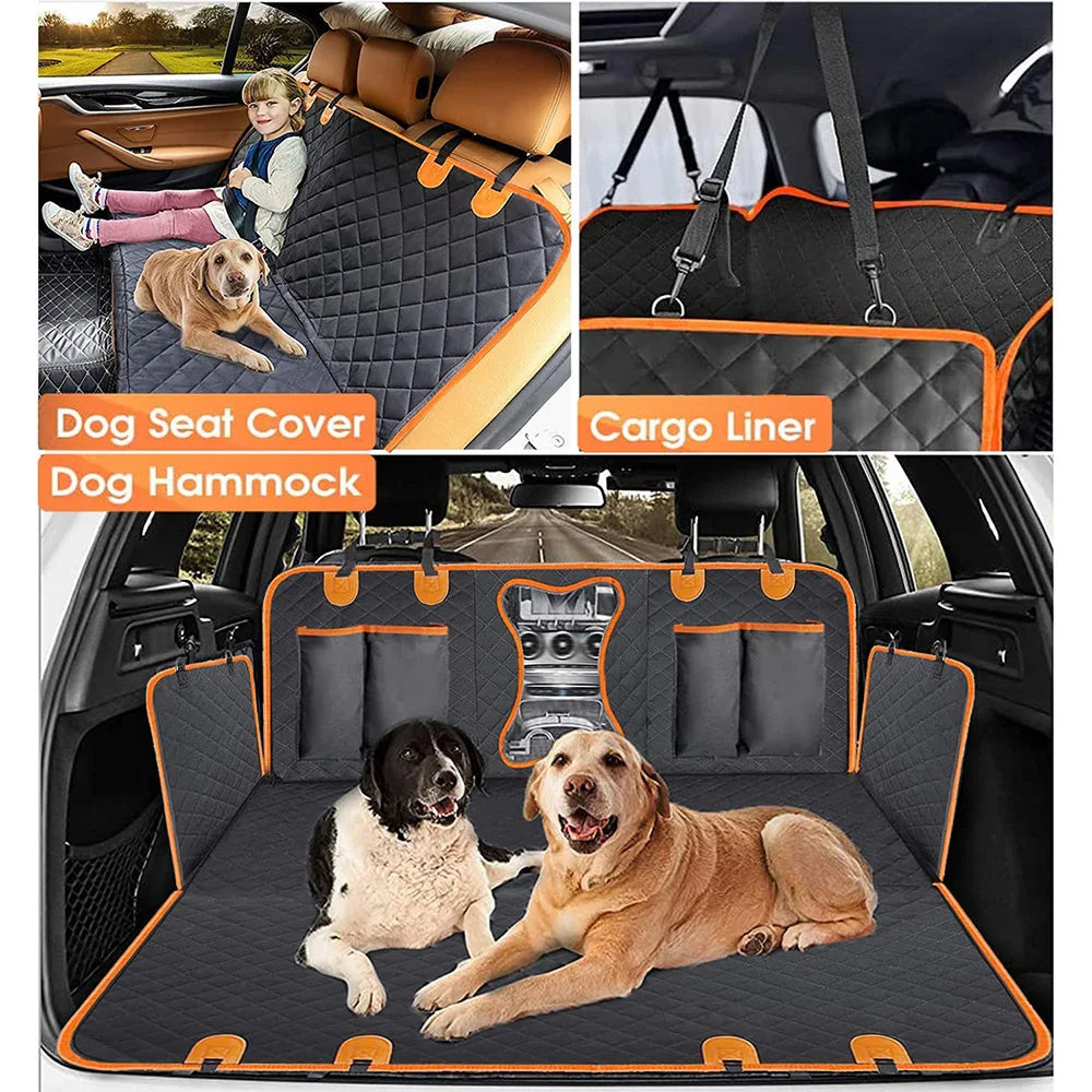 Waterproof Dog Car Seat Cover – Universal Back Seat Protector with Mesh Window & Anti-Dirty Design