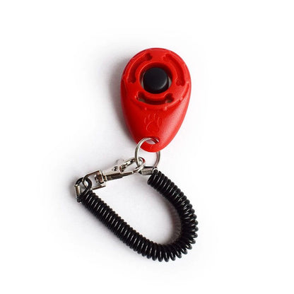 Dog Training Clicker 6cm - Adjustable Wrist Strap Pet Trainer with Key Ring