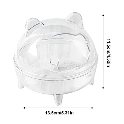 Transparent Hamster Bathhouse – Toilet & Bathroom for Hamsters & Guinea Pigs