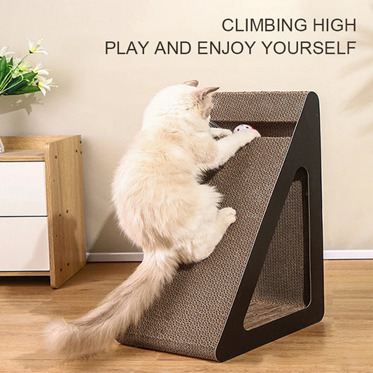 2-in-1 Cat Scratcher Toy with Spinning Balls for Stress Relief