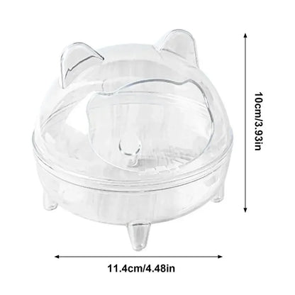 Transparent Hamster Bathhouse – Toilet & Bathroom for Hamsters & Guinea Pigs