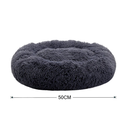 Warm Donut Pet Bed – Plush, Machine-Washable Dog & Cat Sleeping Nest