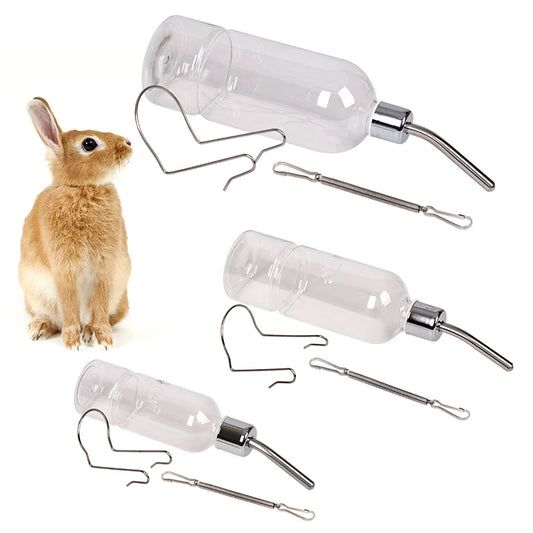 1Pc Plastic Rabbit Water Bottle – Cage Dispenser for Hamster, Bunny & Small Pets