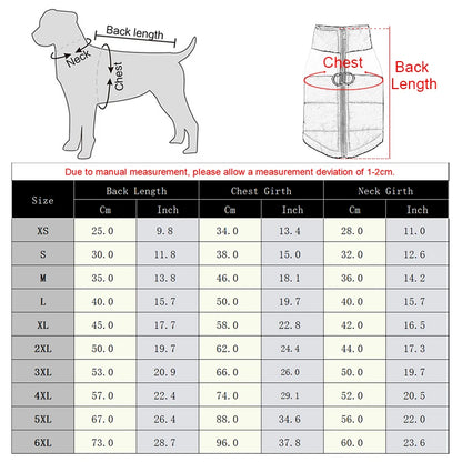 Winter Dog Coat - Waterproof Warm Vest for Small, Medium & Large Dogs