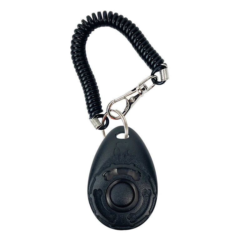Dog Training Clicker 6cm - Adjustable Wrist Strap Pet Trainer with Key Ring