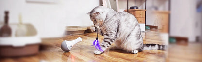 Interactive Cat Feather Toy – Automatic Teaser for Indoor Play | Fun Kitten Gift & Enrichment Toy