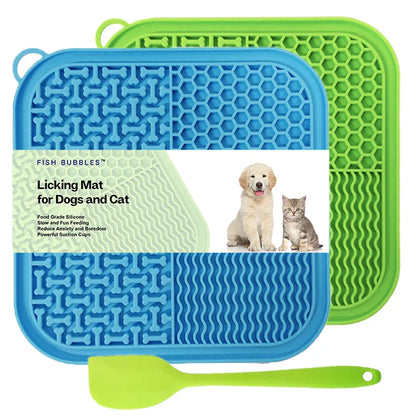 Slow Feeder Licking Mat for Dogs & Cats – Suction Lick Pad for Anxiety Relief & Calm Feeding