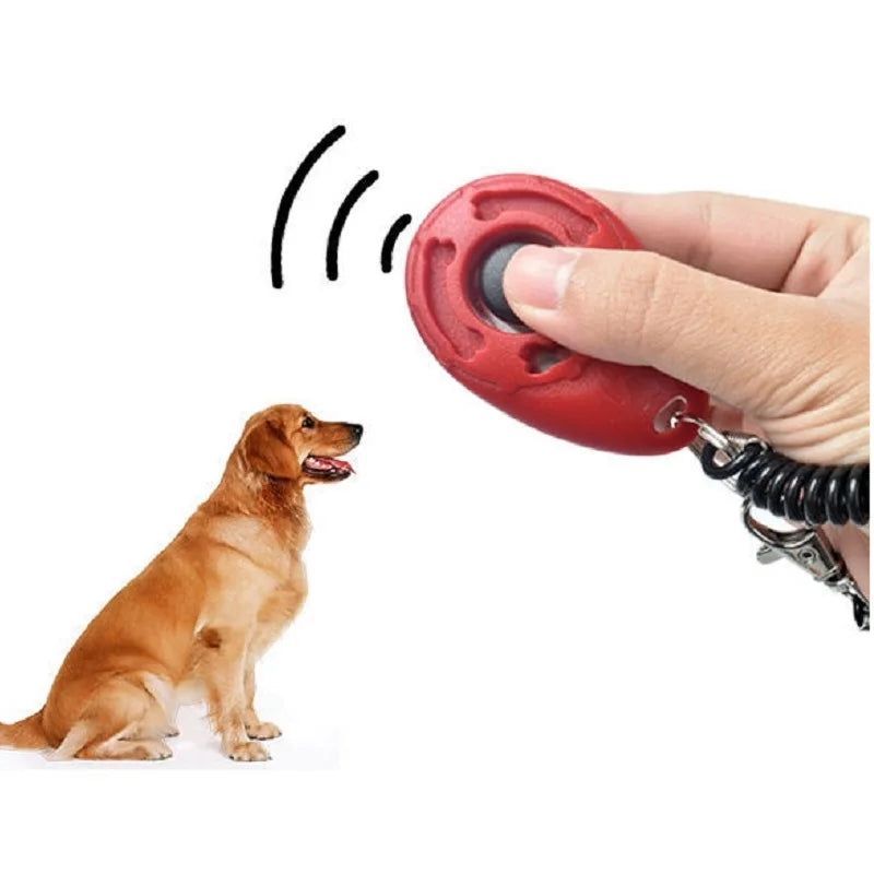 Dog Training Clicker 6cm - Adjustable Wrist Strap Pet Trainer with Key Ring