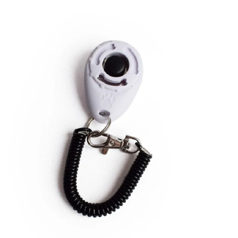 Dog Training Clicker 6cm - Adjustable Wrist Strap Pet Trainer with Key Ring