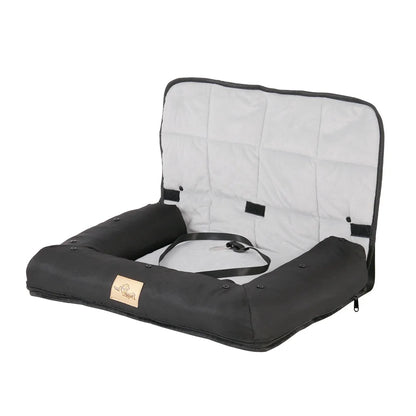 Portable Dog Car Seat – Travel Bed with Safety Belt | Waterproof Pet Booster & Cushion