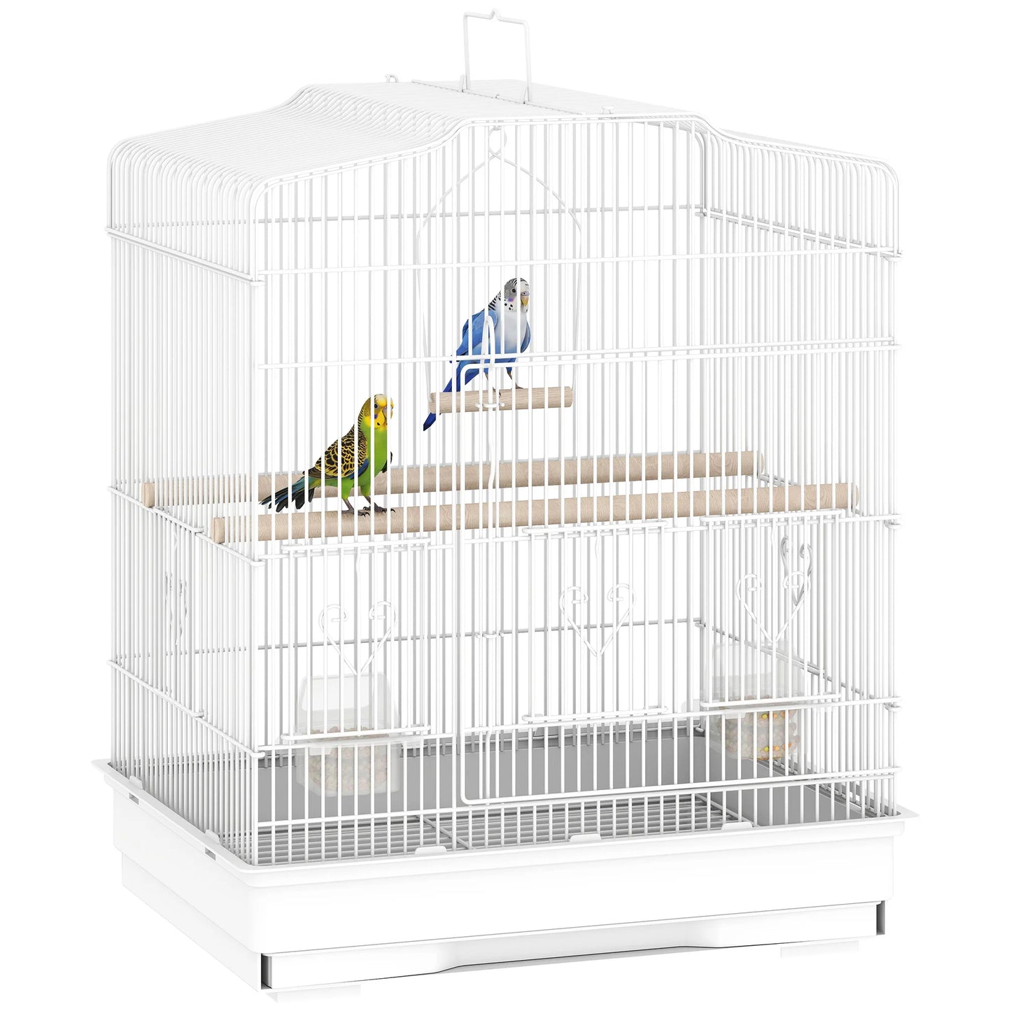 Large Bird Cage 59cm - Spacious Cage with Perches, Food Bowls & Swing - The Best For Pets