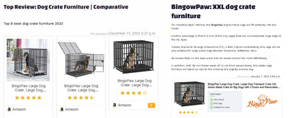 Heavy Duty Dog Crate – Strong Metal Cage with Lockable Wheels & Tray