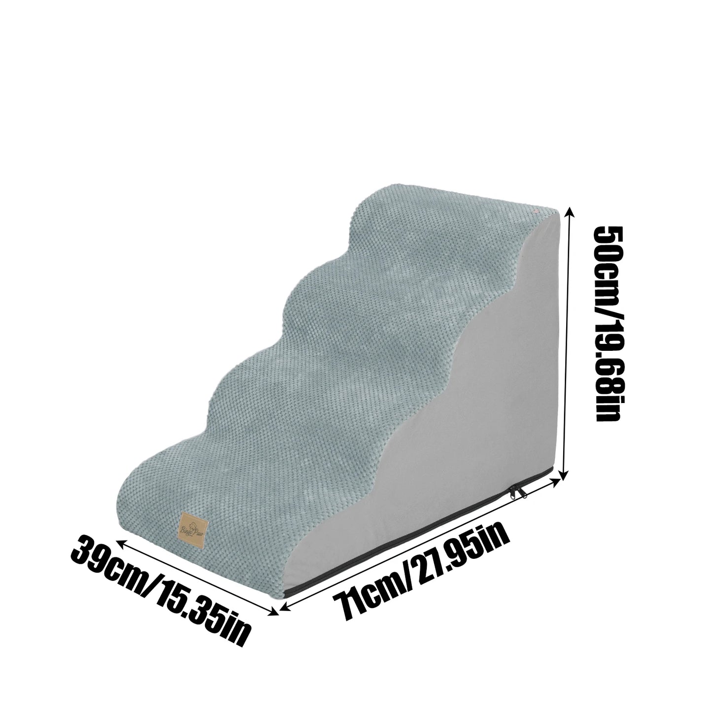 Dog Stairs 5 Steps - Pet Steps for High Beds & Sofas with Washable Cover