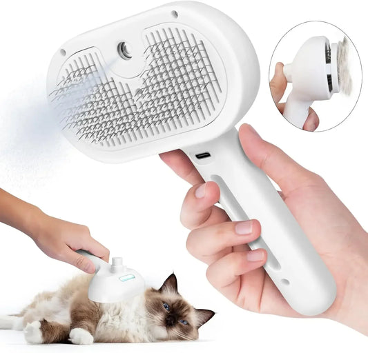 Pet Grooming Mist Spray Comb – Dematting Brush & Hair Remover for Dogs & Cats