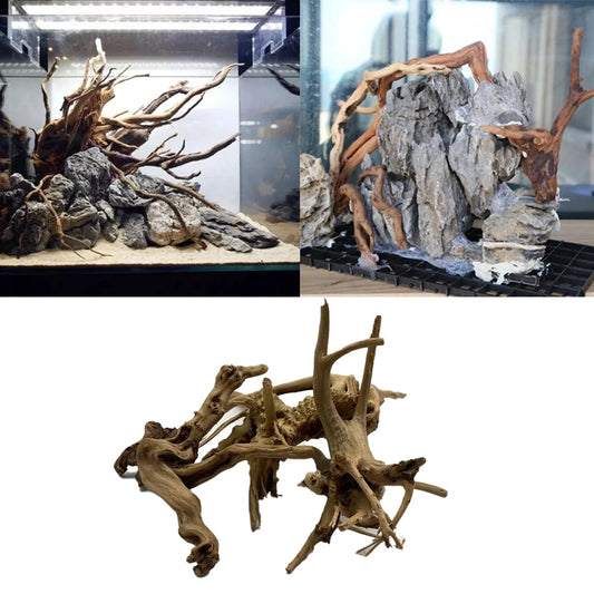 Natural Driftwood Tree Trunk – Aquarium Plant & Fish Tank Decoration