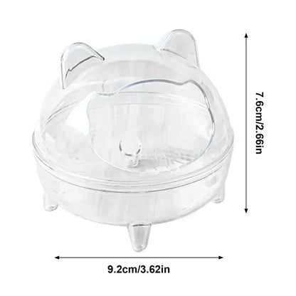 Transparent Hamster Bathhouse – Toilet & Bathroom for Hamsters & Guinea Pigs