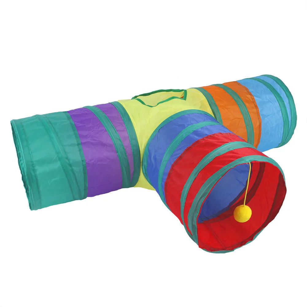 Foldable Cat Tunnel Toy – Interactive Indoor Pet Play Tube for Cats & Kittens – Breathable, Durable, Portable Cat Play Tunnel Barrel loud paper