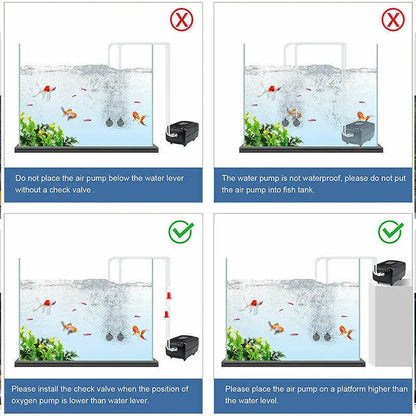 Aquarium Fish Tank Air Silent Twin Outlet Vae Trcal Marine Oxygen Pump