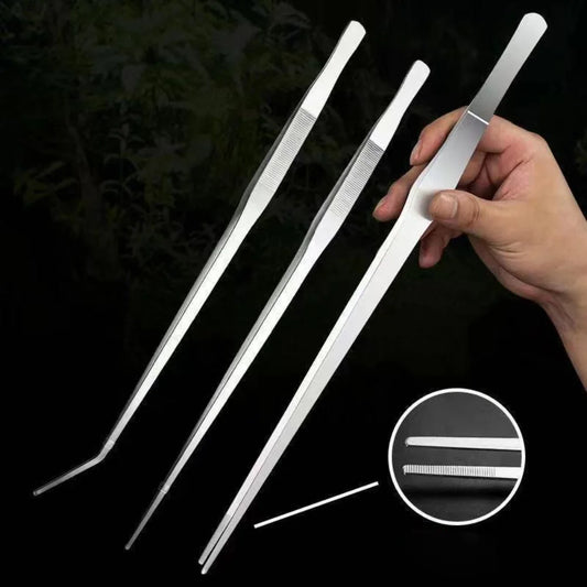 Multifunctional Stainless Steel Aquarium Tweezers – Elbow Aquascape & Feeding Tool