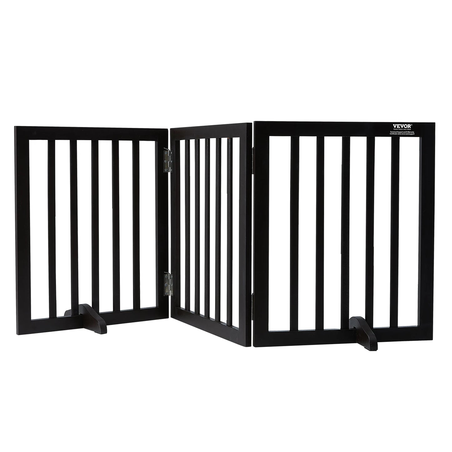 Freestanding Foldable Dog Gate – 3-Panel Expandable Pet Barrier for Narrow Spaces