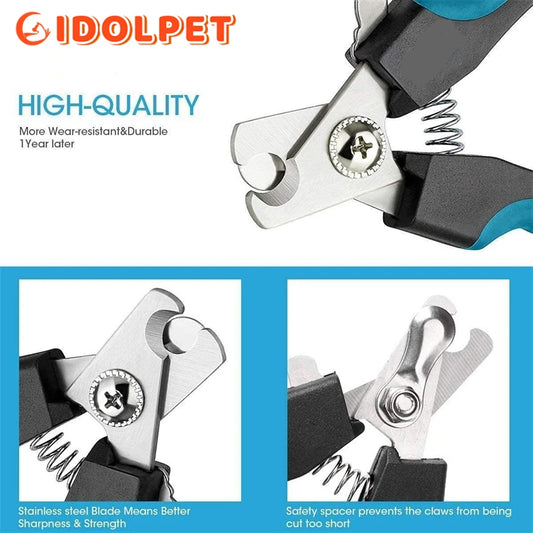 Professional Pet Nail Clipper – Safety Guard & Stainless Steel Blades