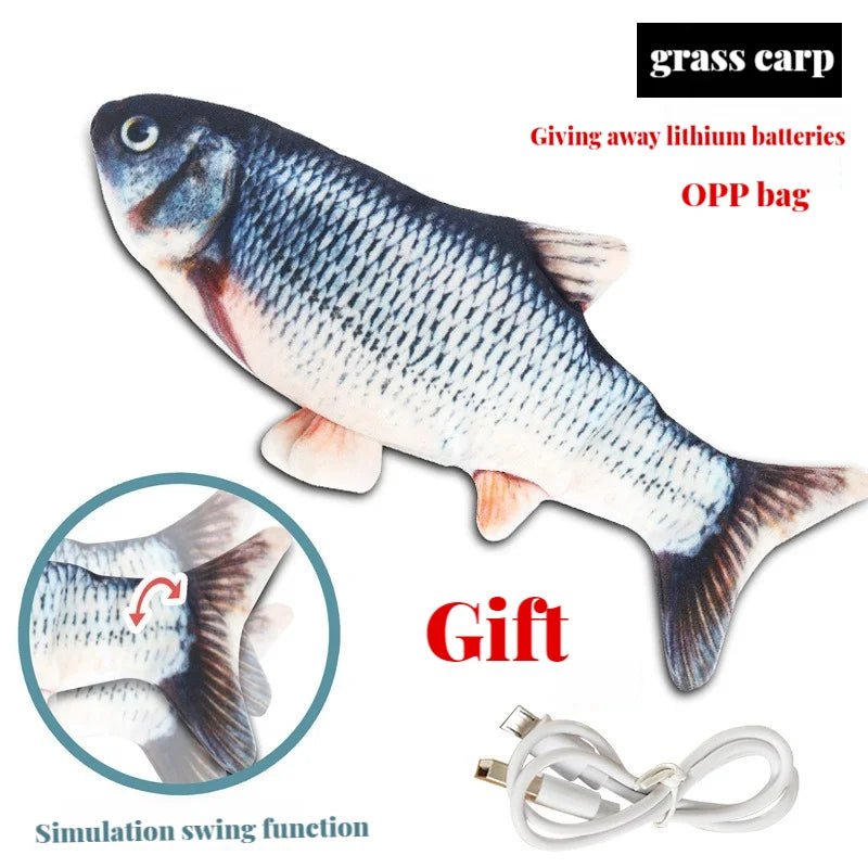 Electric Cat Fish Toy – USB Rechargeable Dancing Simulation Fish for Interactive Play - The Best For Pets
