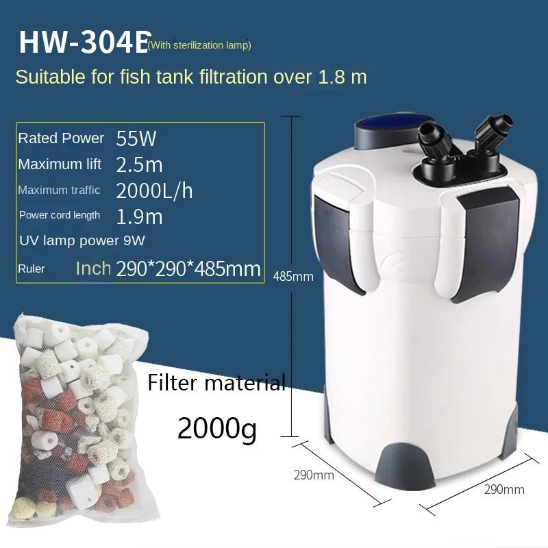 SunSun External Canister Filter System – Multi - Stage Aquarium Filtration for 100–500L Tanks (Multiple Sizes Available) - The Best For Pets