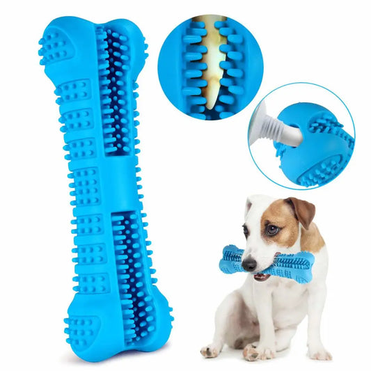 360° Dog Toothbrush Chew Toy – Soft Rubber Dental Stick for Puppies & Small Dogs