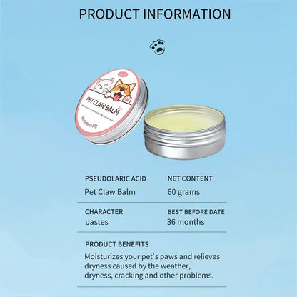 Paw Balm 50g - Protective Cream for Cat & Dog Paws & Nose Moisturiser