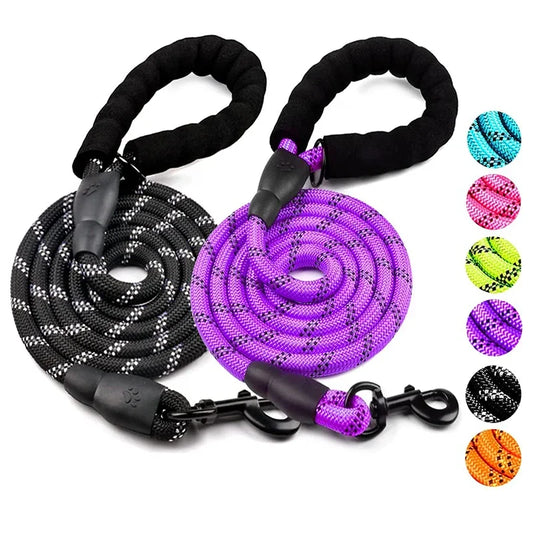 Reflective Dog Lead - Strong Nylon Leash for Small, Medium & Large Dogs