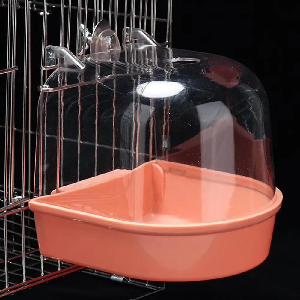 Bird Bath Box - Clear Hanging Shower Cage for Parakeets & Parrots