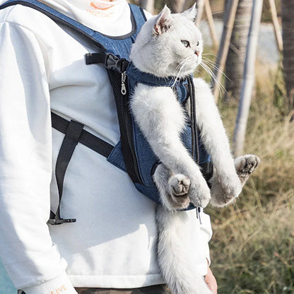 Cat Travel Backpack Sack – Breathable, Portable Pet Carrier for Both Shoulders