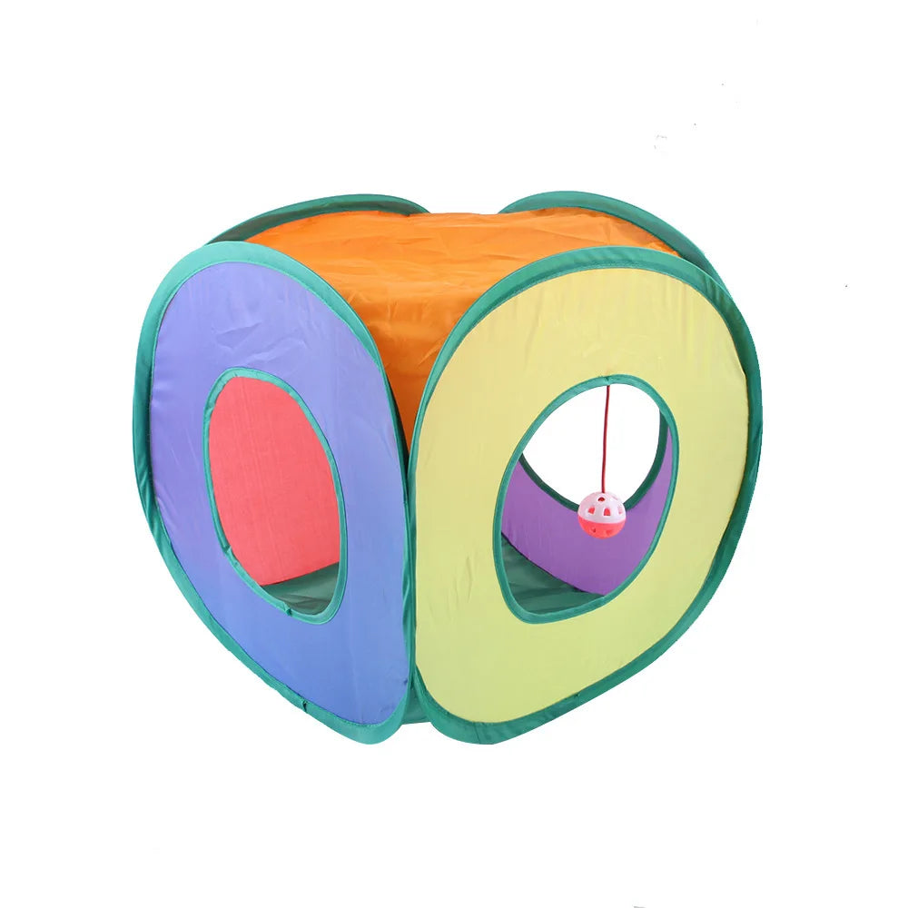 Foldable Cat Tunnel Toy – Interactive Indoor Pet Play Tube for Cats & Kittens – Breathable, Durable, Portable Cat Play Tunnel Barrel loud paper