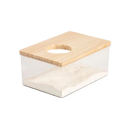 Acrylic Hamster Sand Bath Box – Transparent Dual-Purpose Bath & Toilet