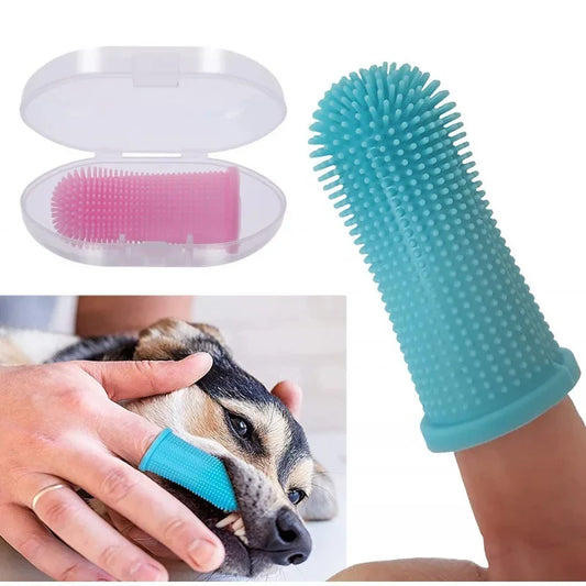 Pet Finger Toothbrush – Soft, Nontoxic Dental Cleaner for Dogs & Cats