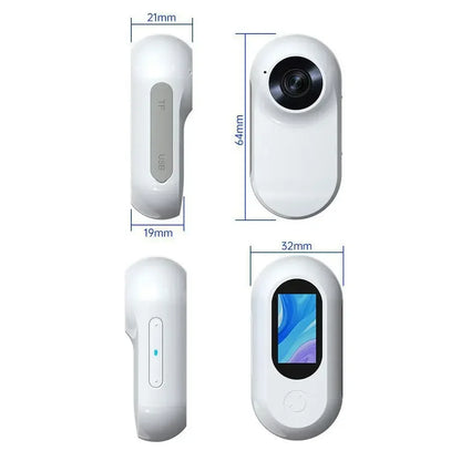 Pet Collar Camera 1080P - Mini Sports Action Camera with 200-Min Battery