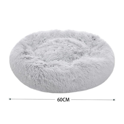 Warm Donut Pet Bed – Plush, Machine-Washable Dog & Cat Sleeping Nest
