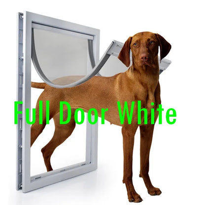 Pet Door for Wooden Doors - Insulated Dog & Cat Flap with Rain Cover