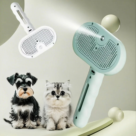 Pet Grooming Mist Spray Comb – Dematting Brush & Hair Remover for Dogs & Cats