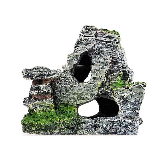 Artificial Moss Cave – Resin Rockery Aquarium Ornament for Fish Tanks