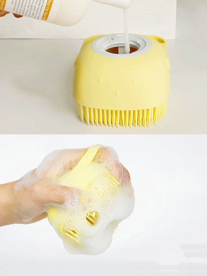 Pet Bath Massage Cube - Silicone Grooming Tool for Dogs & Cats