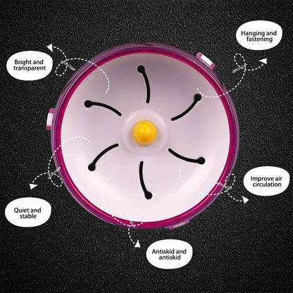 Silent Hamster Running Wheel – Transparent Jogging Disc for Small Pets