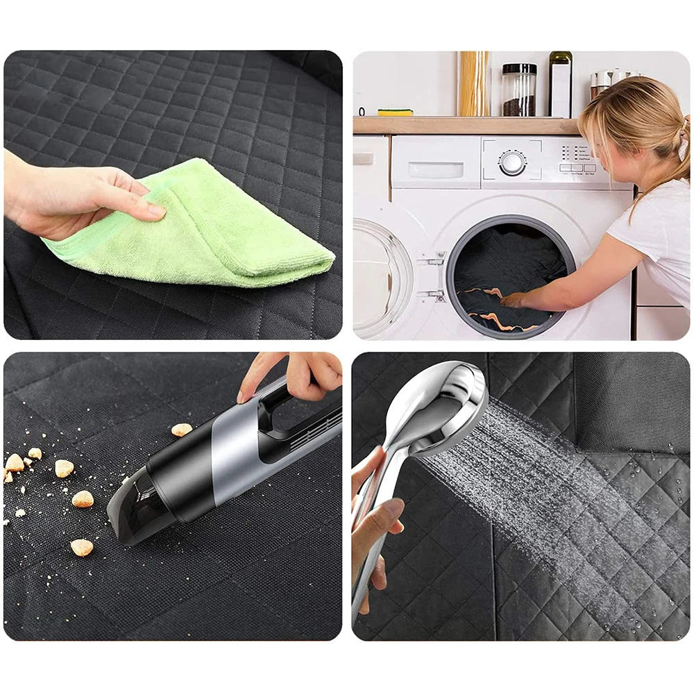 Waterproof Dog Car Seat Cover – Universal Back Seat Protector with Mesh Window & Anti-Dirty Design