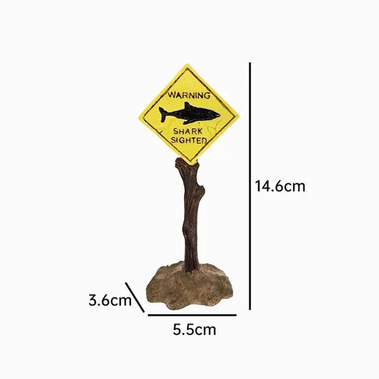 Warning Signs Ornament – Aquarium Decoration & Fish Tank Background