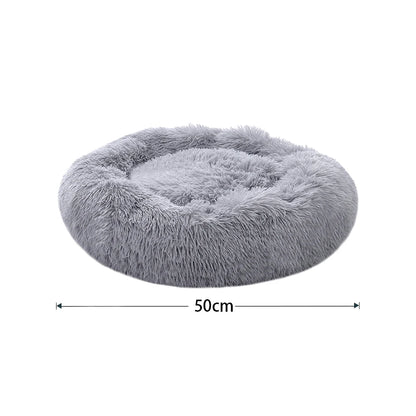 Warm Donut Pet Bed – Plush, Machine-Washable Dog & Cat Sleeping Nest